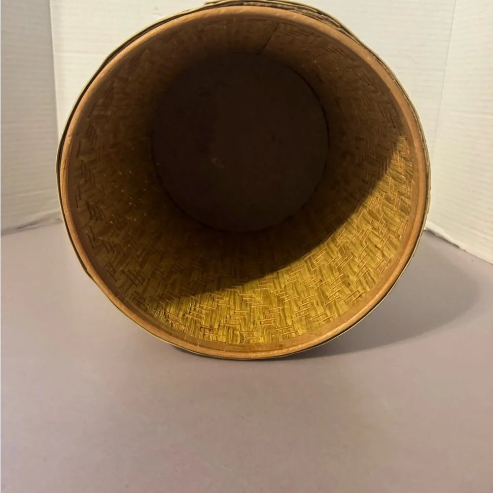 Woven Rattan Waste Basket